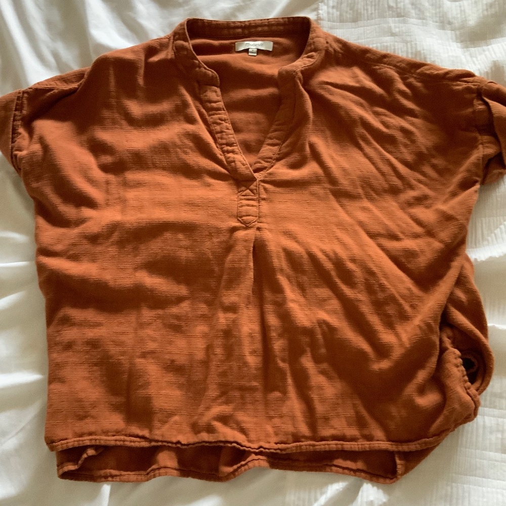 Madewell Burnt Orange Flowy Top